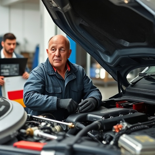 auto technician working