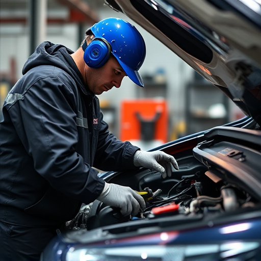 auto technician working