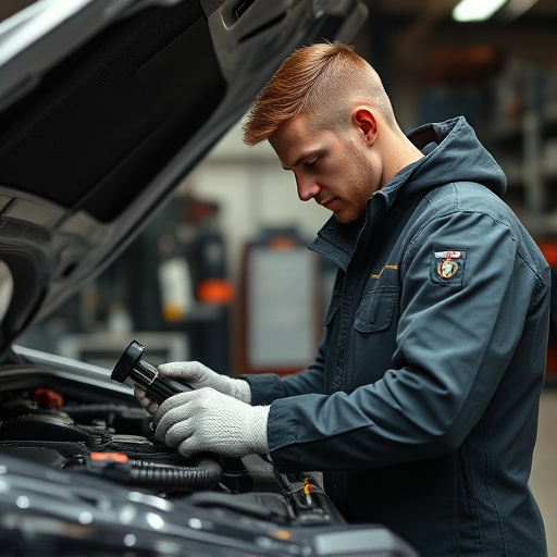 auto technician working
