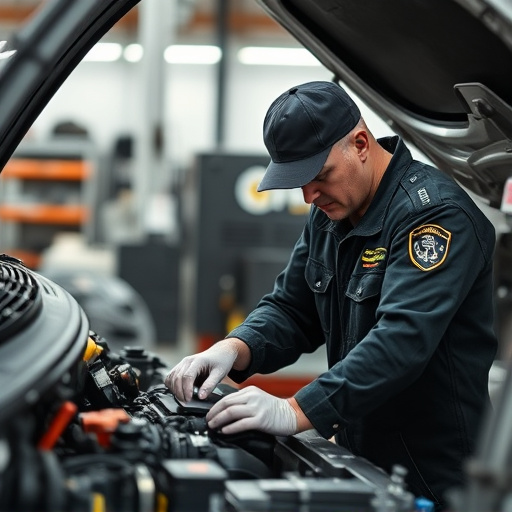 auto technician working