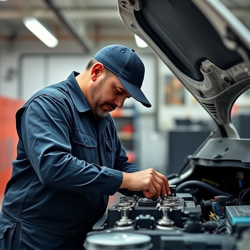 auto technician working