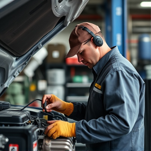 auto technician working