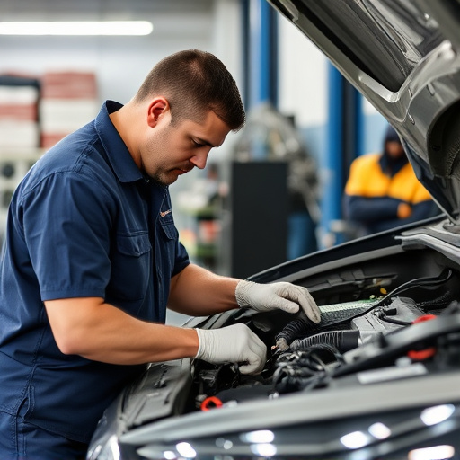 auto technician working