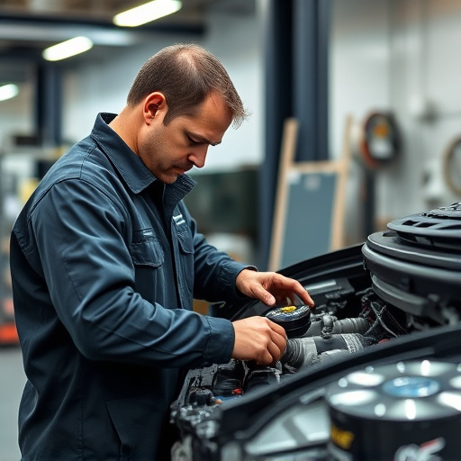 auto technician working
