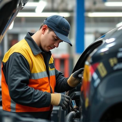 auto technician working