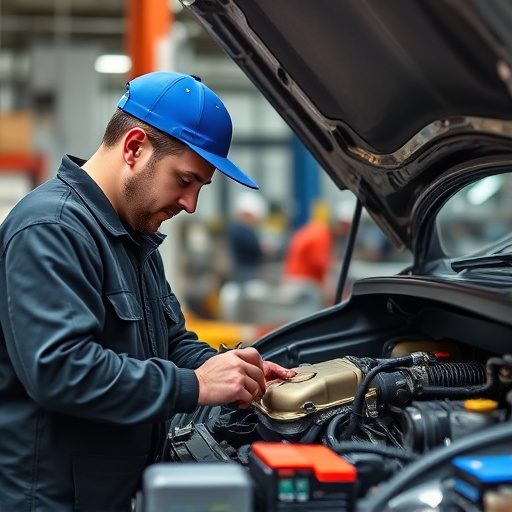 auto technician working
