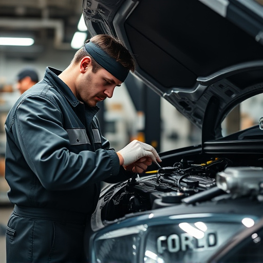auto technician working