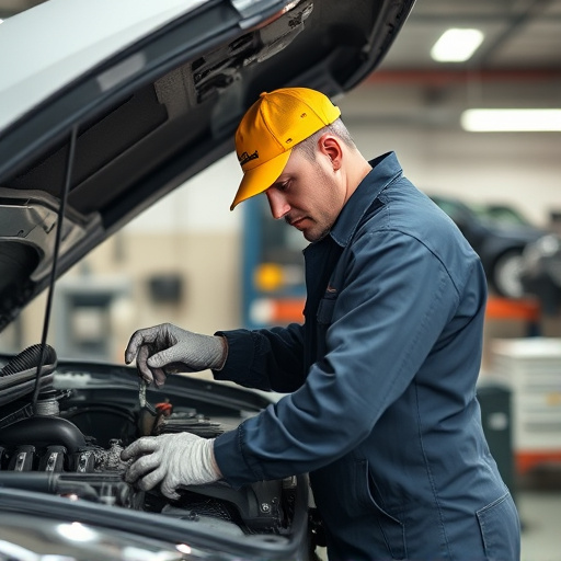 auto technician working