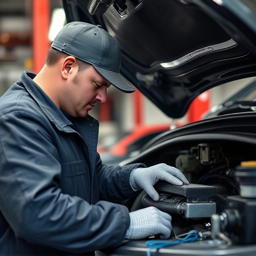 auto technician working