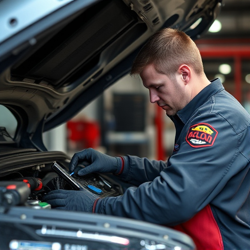 auto technician working