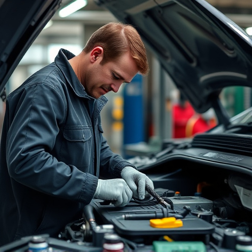 auto technician working