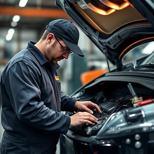 auto technician working