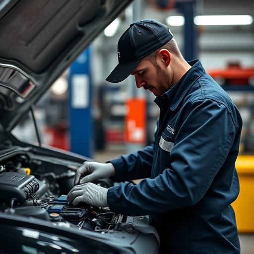 auto technician working