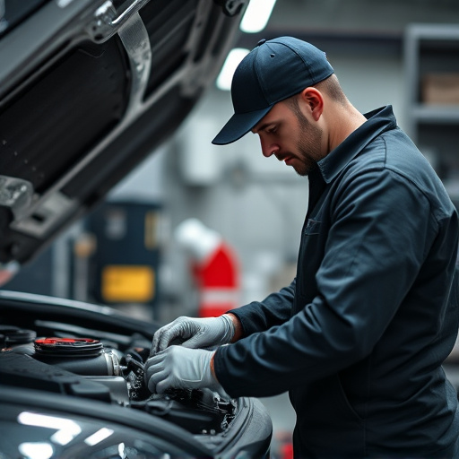 auto technician working