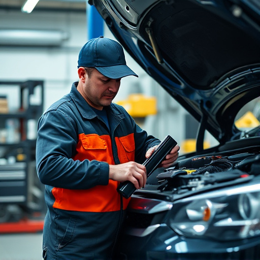 auto technician working