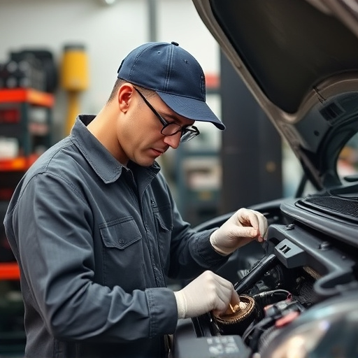 auto technician working