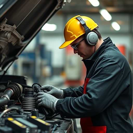 auto technician working