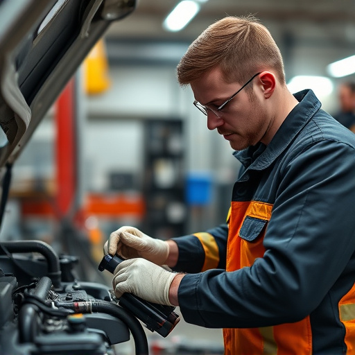 auto technician working