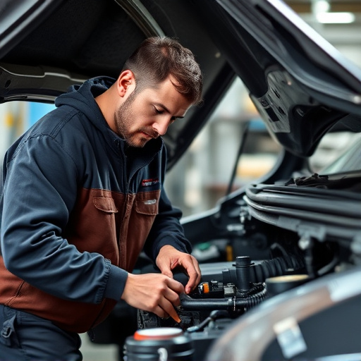 auto technician working