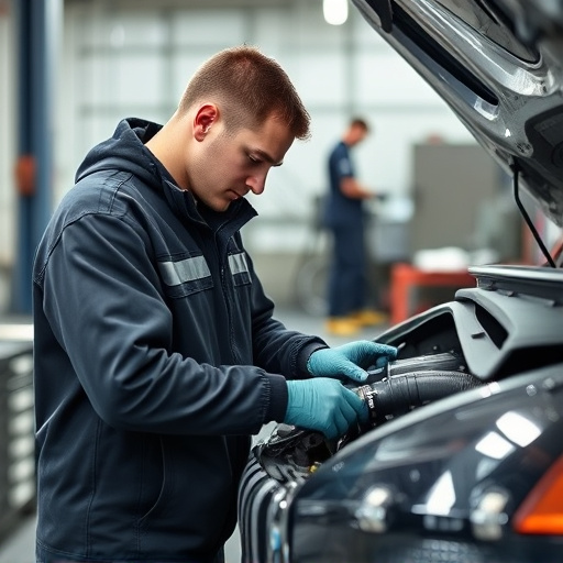 auto technician working