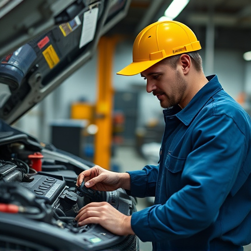auto technician working