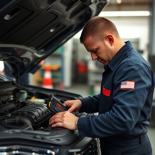 auto technician working