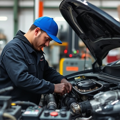 auto technician working