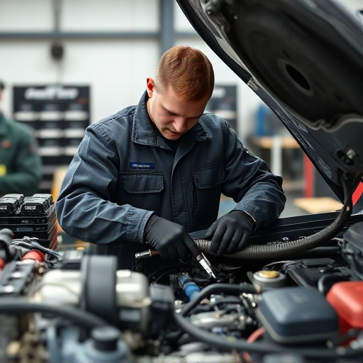 auto technician working