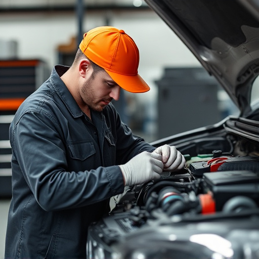 auto technician working