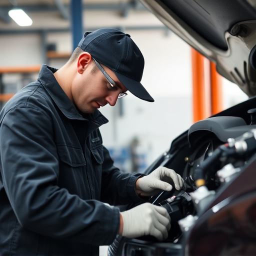 auto technician working