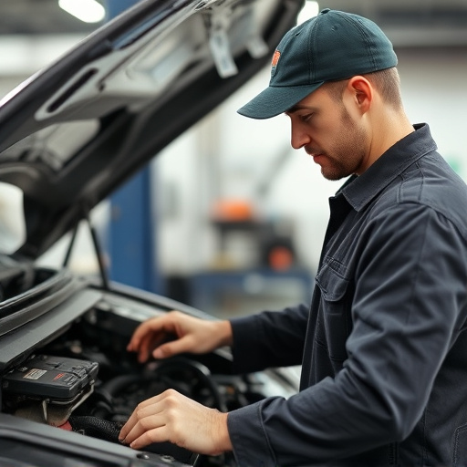 auto technician working
