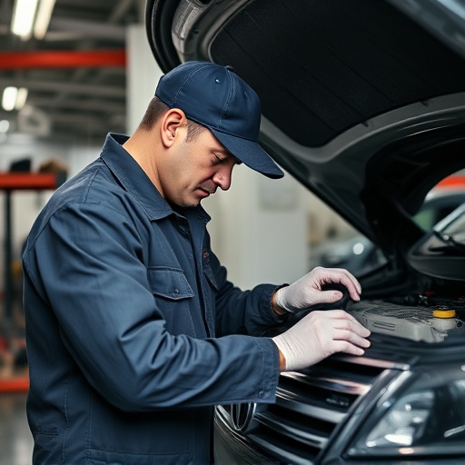 auto technician working