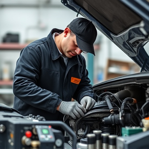 auto technician working