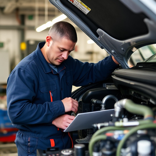 auto technician working