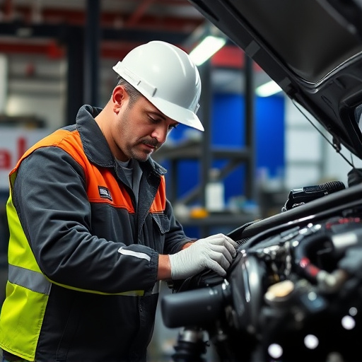 auto technician working