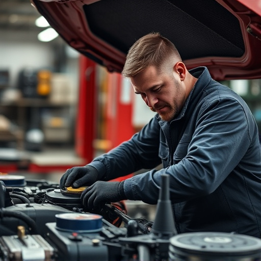 auto technician working
