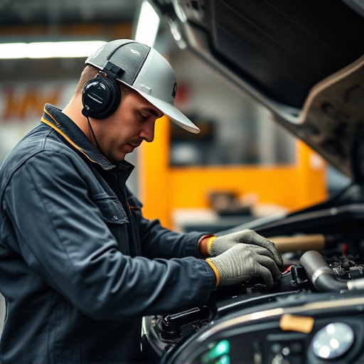 auto technician working