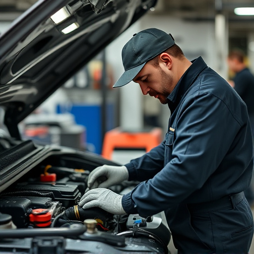 auto technician working