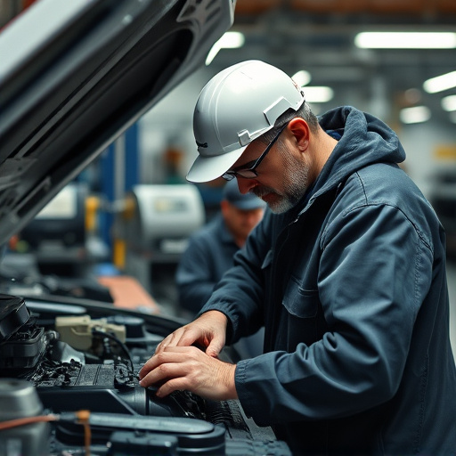 auto technician working