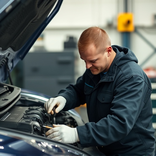 auto technician working