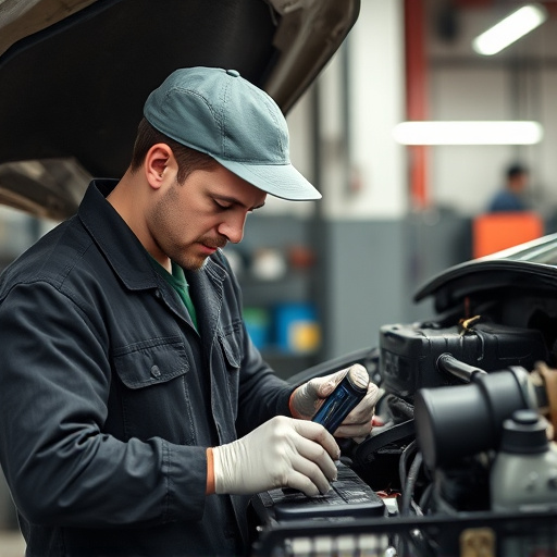 auto technician working