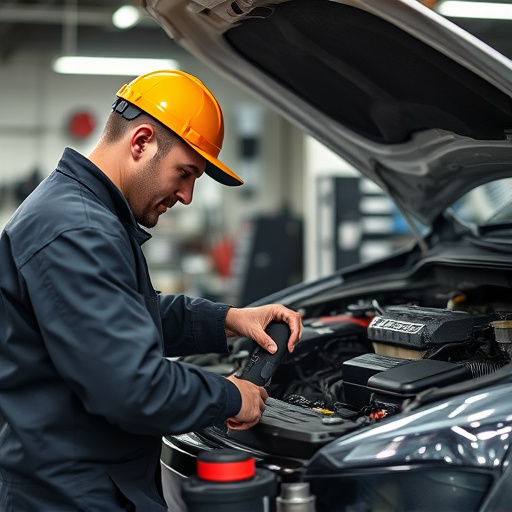 auto technician working