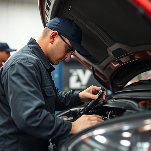 auto technician working