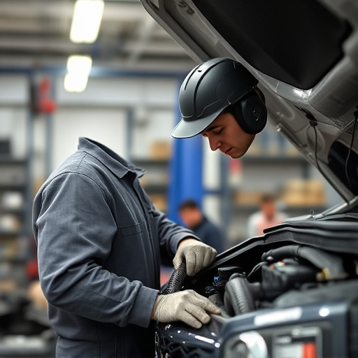auto technician working