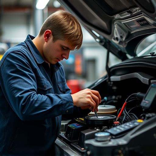 auto technician working