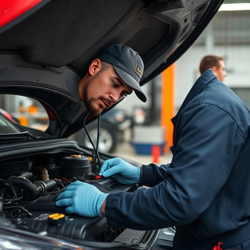 auto technician working