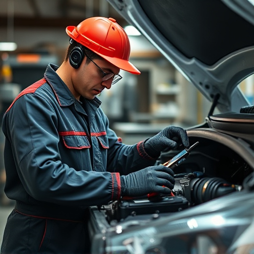 auto technician working