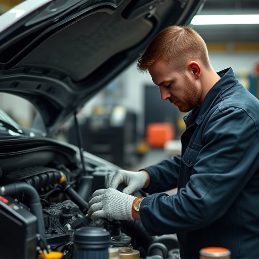 auto technician working