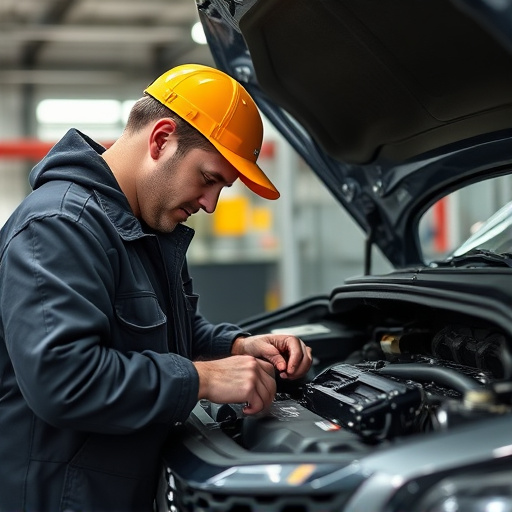 auto technician working