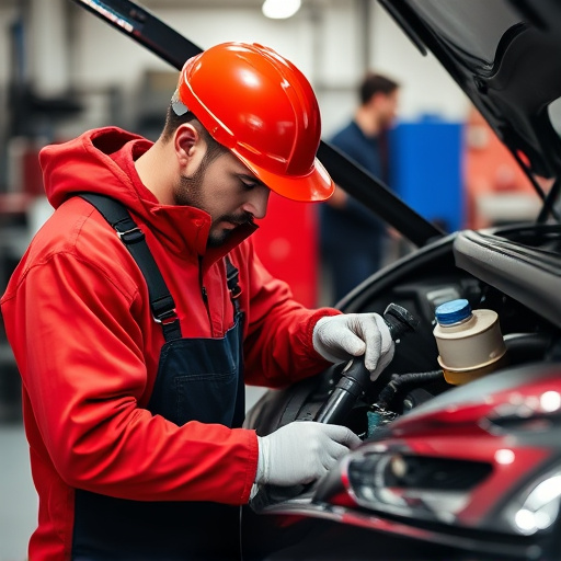 auto technician working